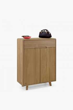 Masívna komoda na topánky, dub biely